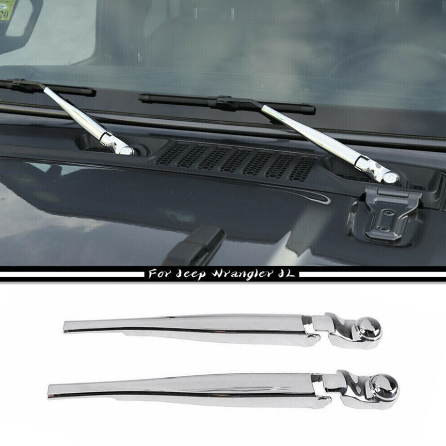 ABS Chrome Wiper Cover Trim Set for 2018-2023 Jeep Wrangler JL 4PCS