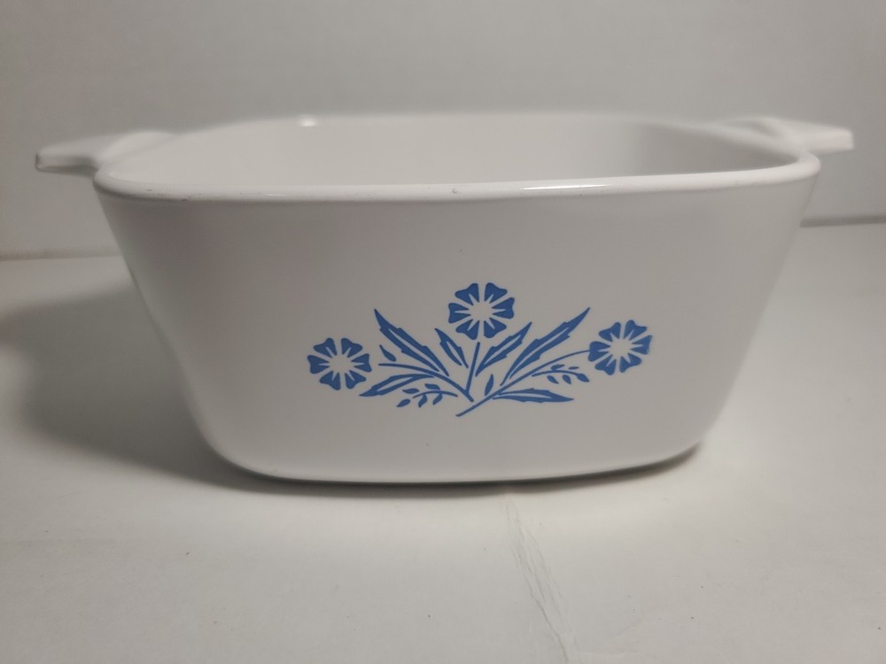 Corning Ware Casserole Dish Blue Cornflower 2 3/4 Cup P-43-B Bakeware Vintage