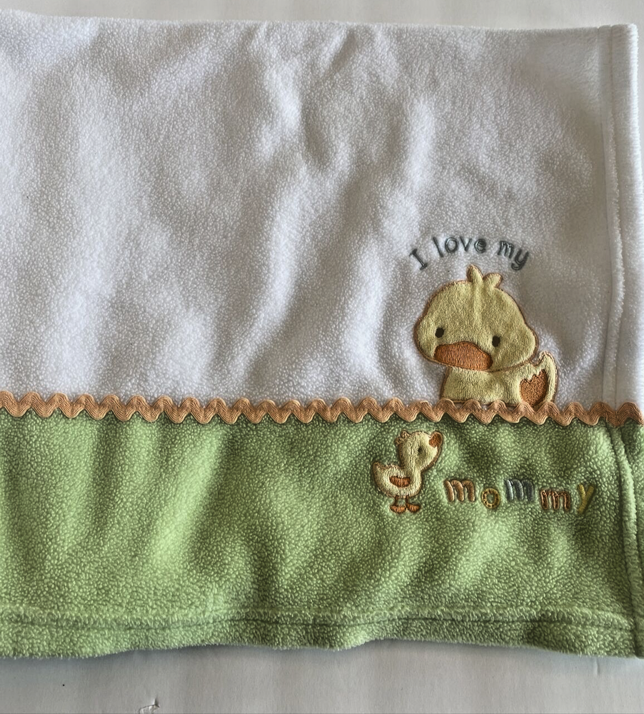 Carter’s Child Of Mine Plush Blanket Lovey Duck Chick I Love My Mommy