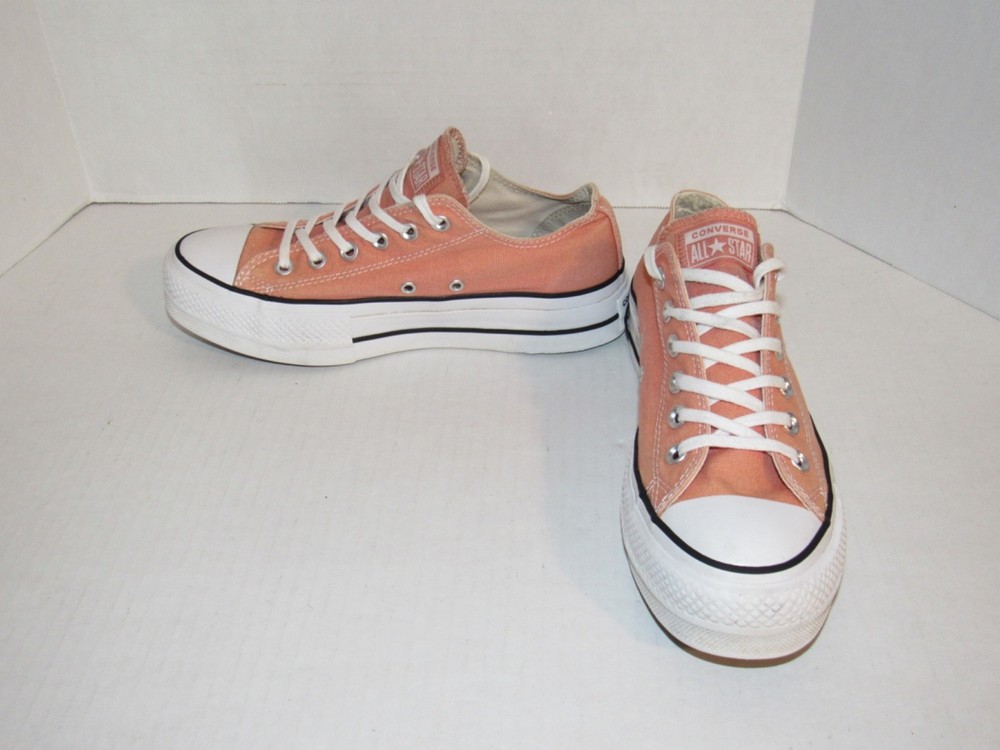 Converse Peach Chuck Taylor All Star Lift Platform Shoes 563495C Womens Size 8
