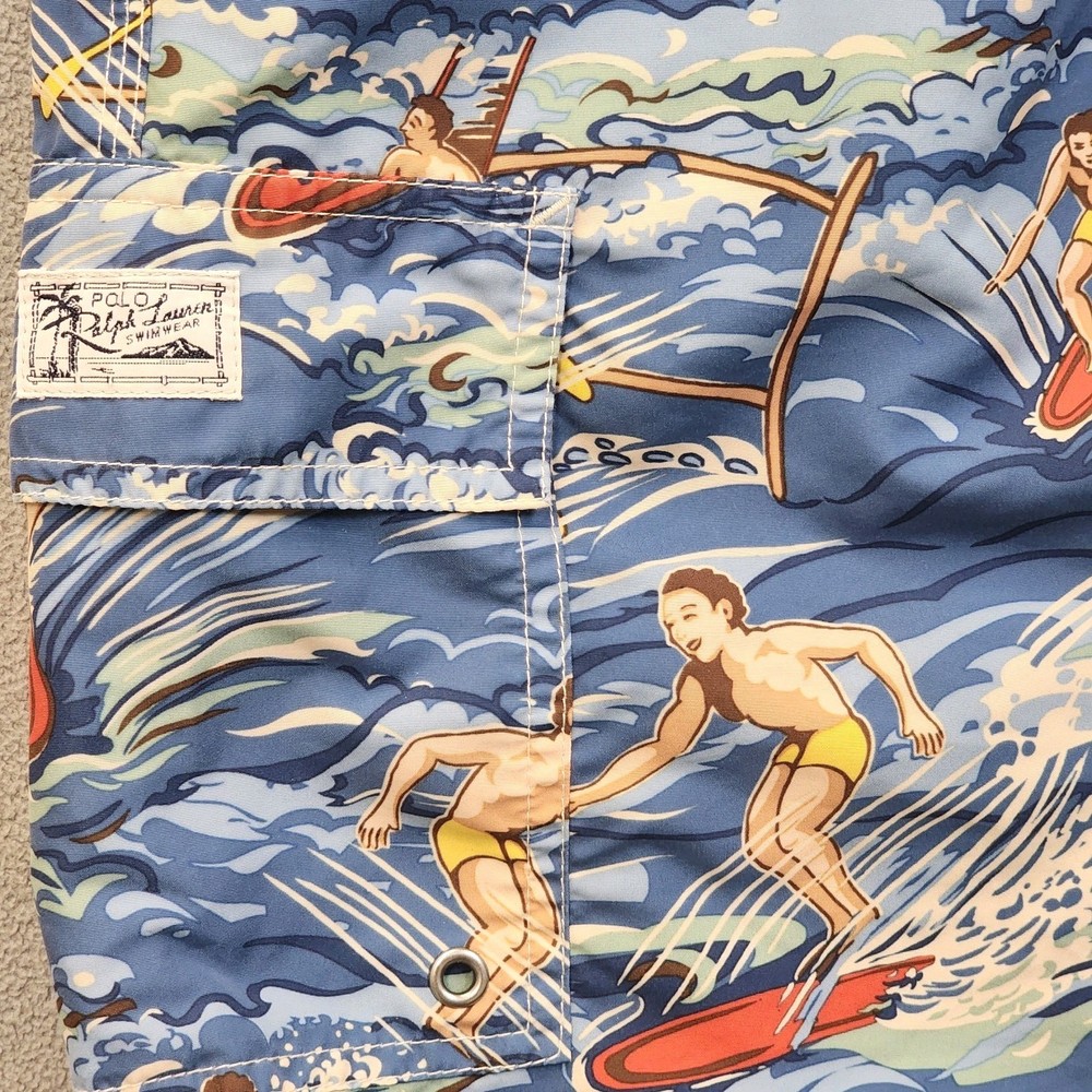 Polo Ralph Lauren Board Swim S Surfer Hawaiian Shorts Trunks Small