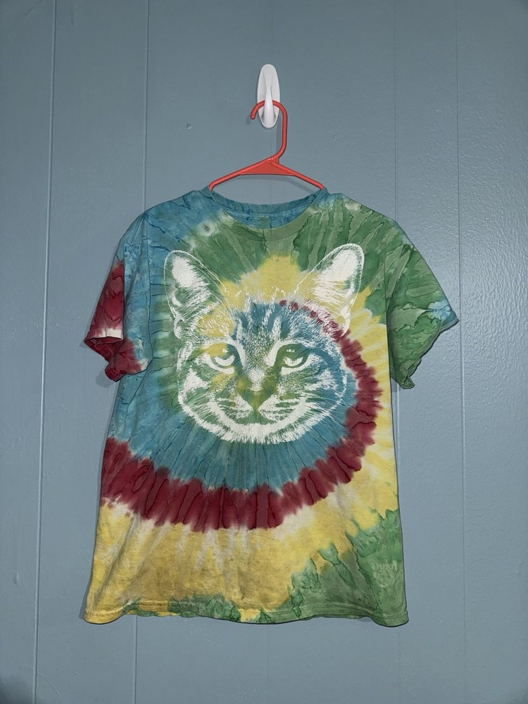 Tie Dye Cat Shirt Size Medium