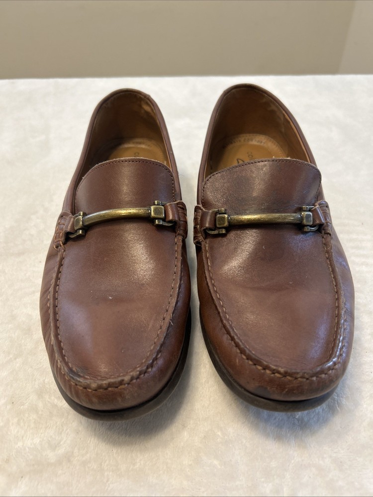 Clarks Men’s Shoes Size 8.5 M Brown Loafers Leather Horsebit Bit Casual Slip On
