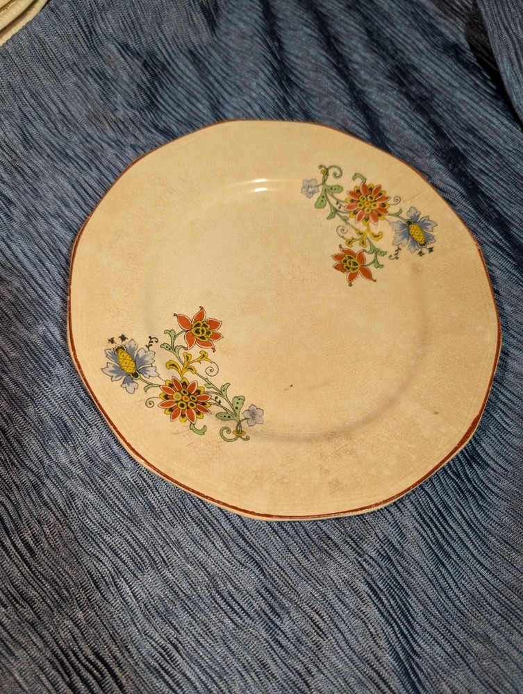 Antique Clinchfield China Floral Plate April 1928 Southern Pottery SPI