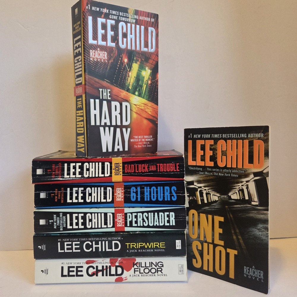 Jack Reacher Books Lot by Lee Child (7) Mass Market Paperbacks - Crime Fiction