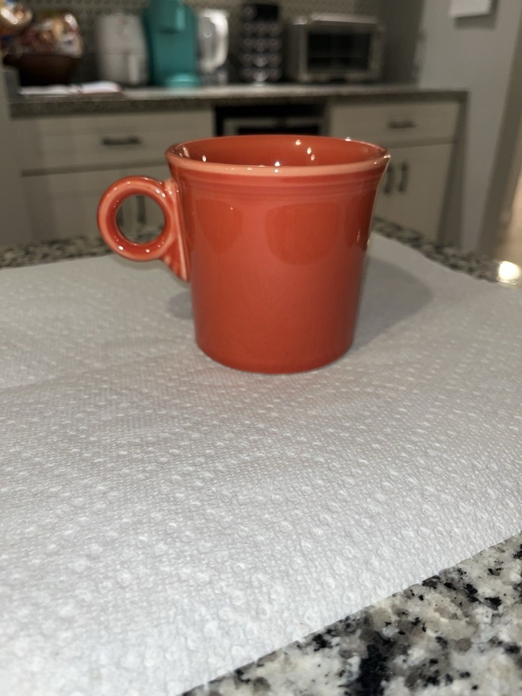 Fiesta Ware Coffee Cup Homer Laughlin HLC Ring Handle PERSIMMON Orange