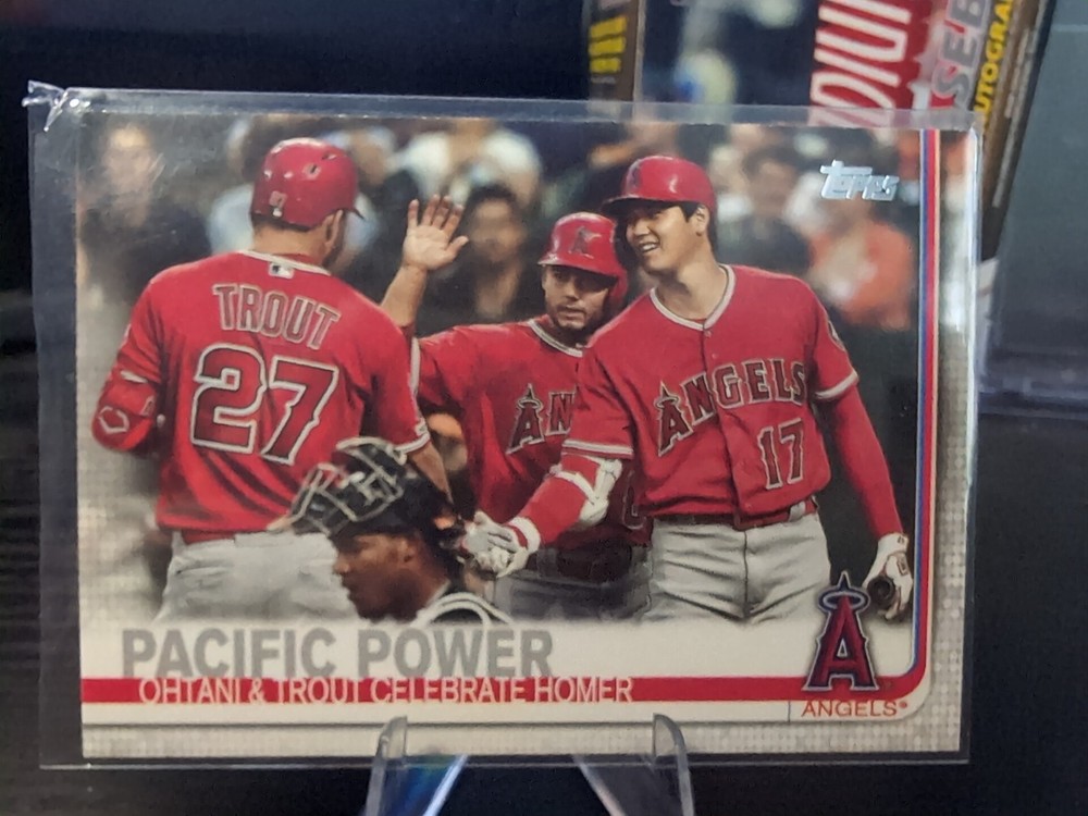 2019 Topps Update Series Mike Trout Shohei Ohtani Veteran Combos Card #US189