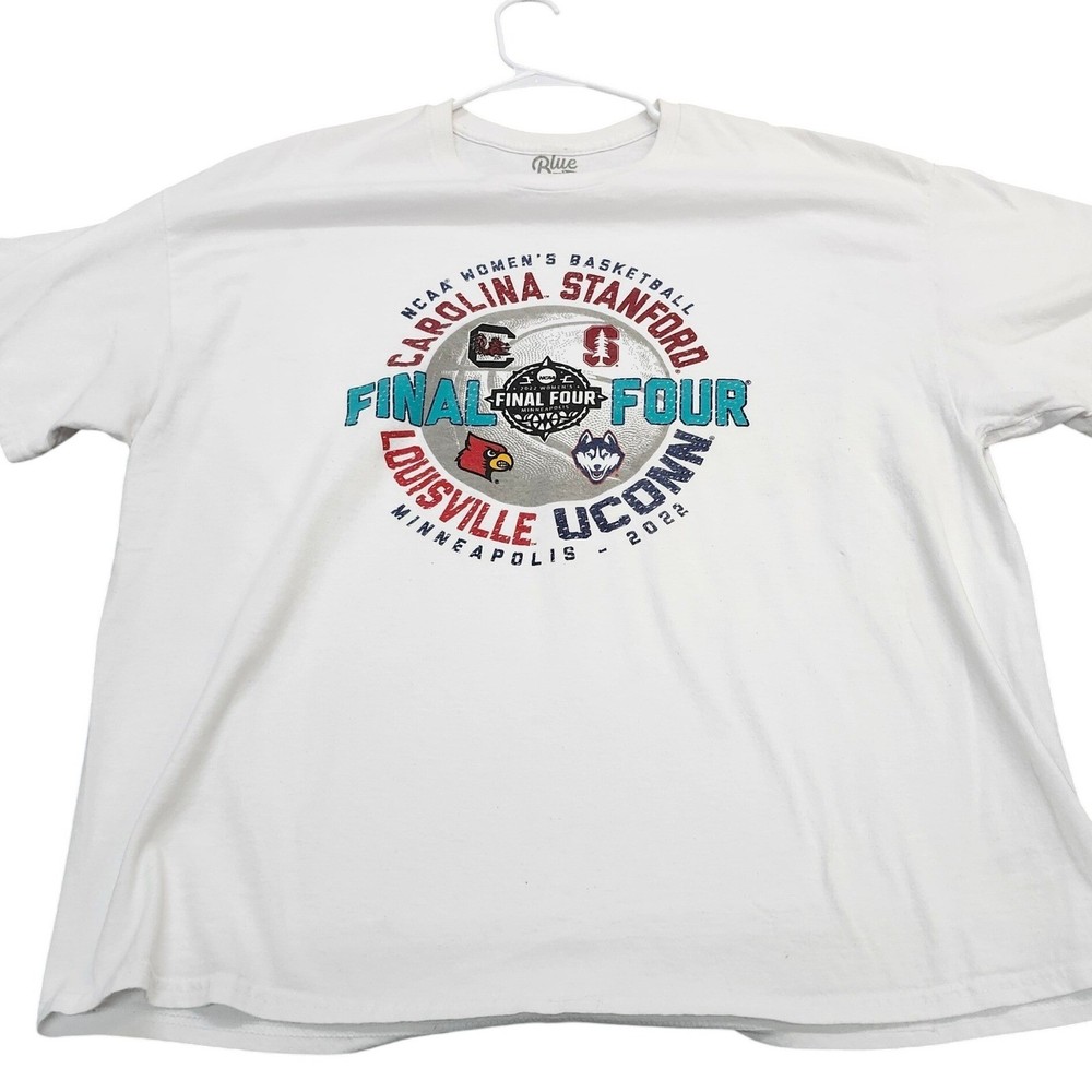 NCAA Womens Basketball Final Four 2022 Minneapolis Blue 84 T-Shirt White XXL