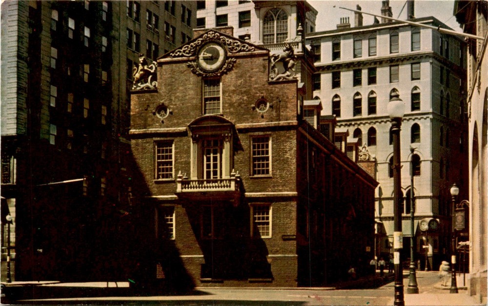 OLD STATE HOUSE, BOSTON, John Hancock, Boston Massacre, Washington Postcard