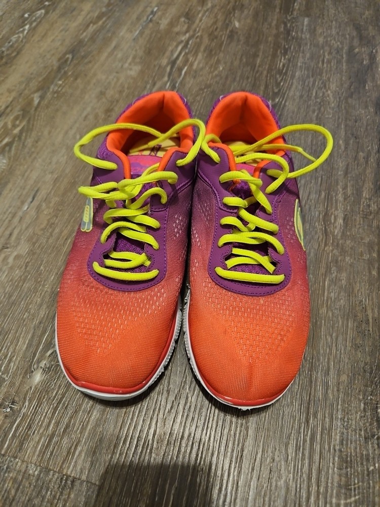 Skechers Skech Knit Sneakers Women's Size 9 Pink Purple Memory Foam Flex Sole