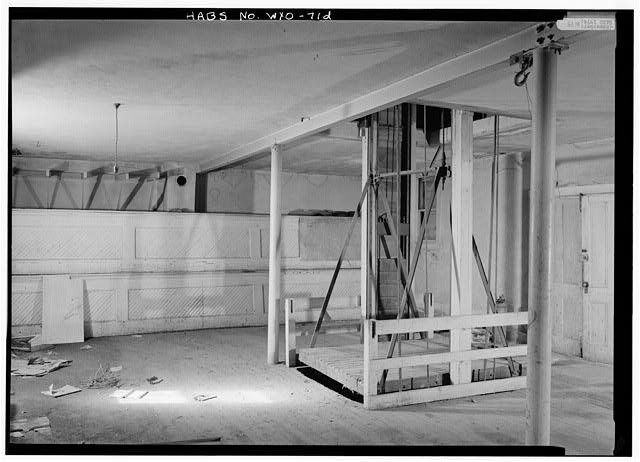 View hoist northwest corner first floor warehouse - Swan Land & Cattle