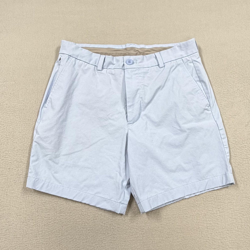 Vineyard Vines Shorts Mens 30 Light Blue On-The-Go Chino 7 Inseam Stretch Casual