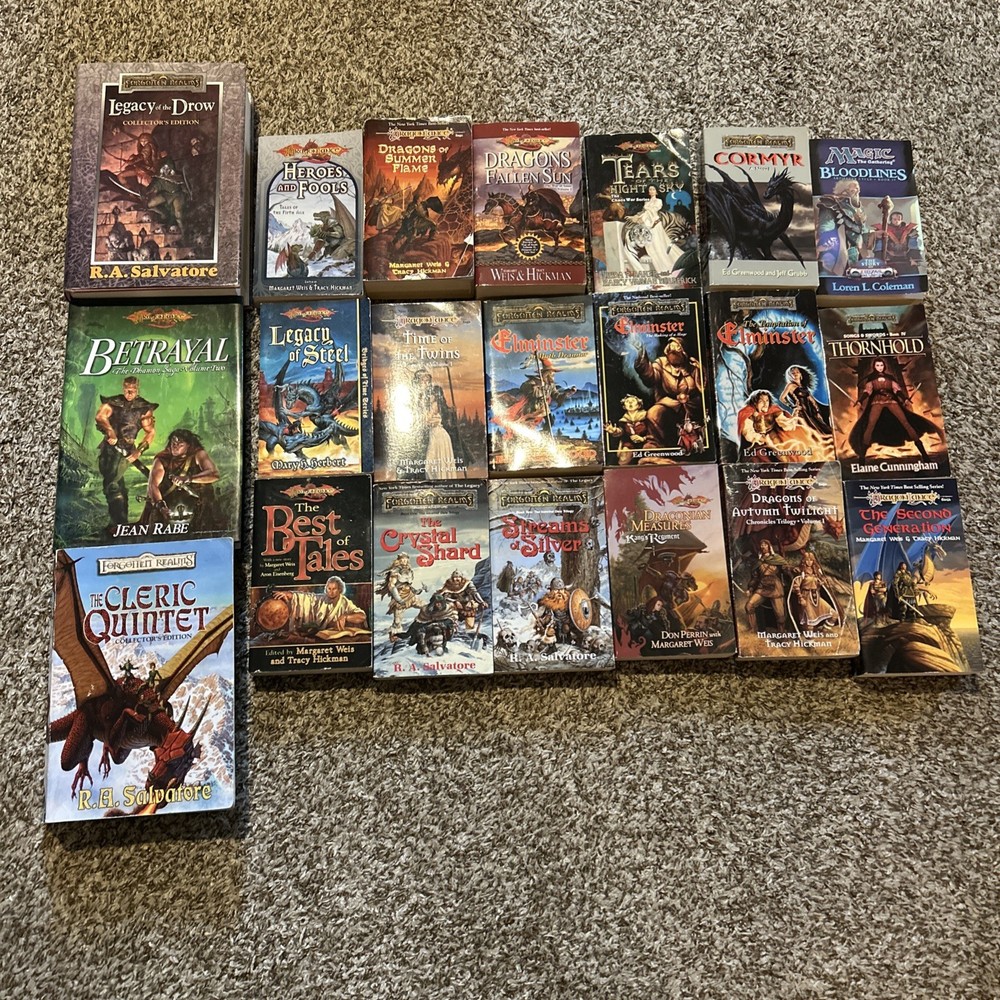 Lot of 21 Fantasy Novels, Forgotten Realms, Dragon Lance, Magic, D&D!!