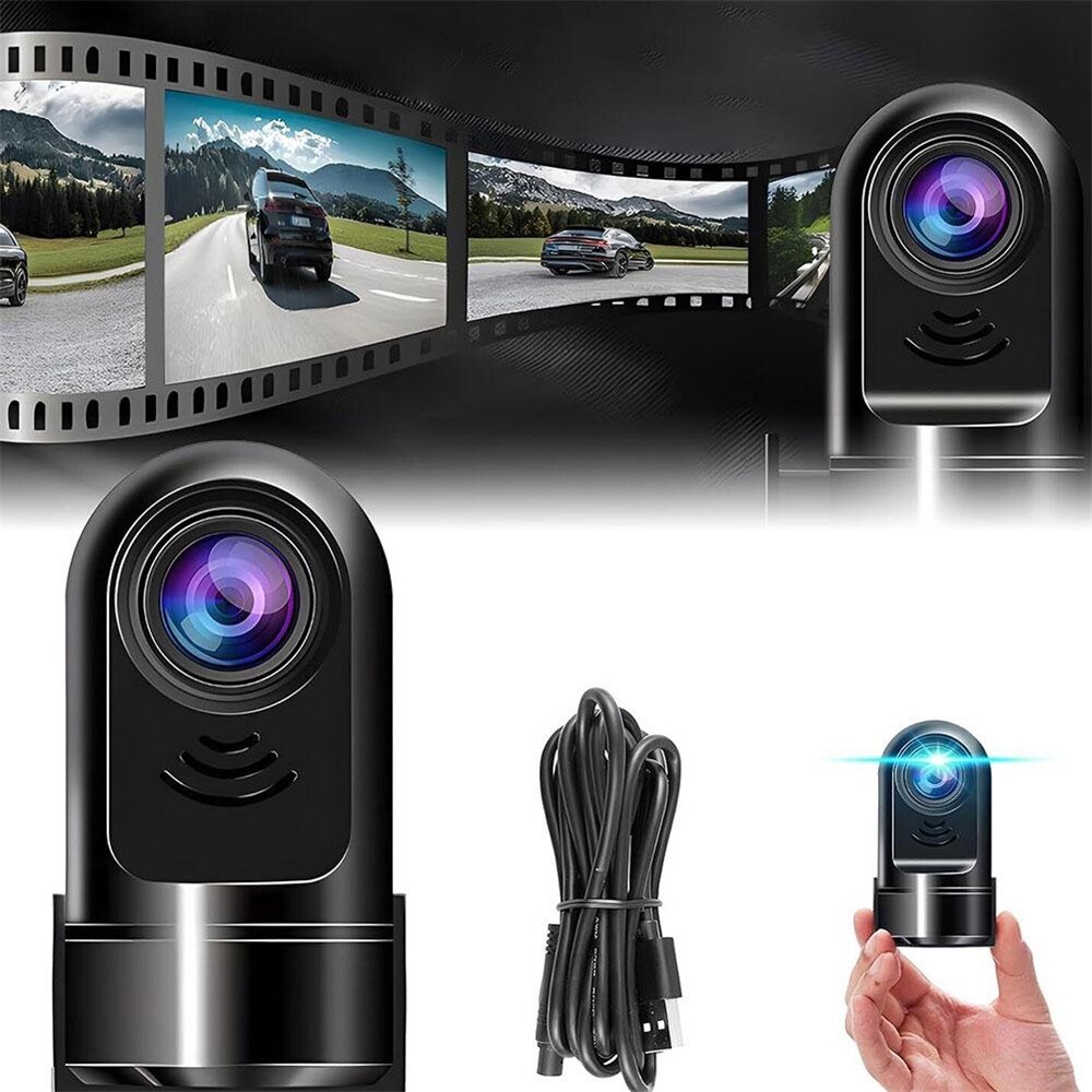 1080P HD 360° Rotating Mini ADAS Dashcam with Front Camera R4L4