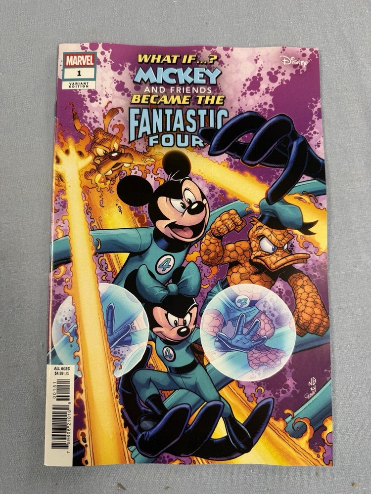 Marvel Comics WHAT IF MICKEY & FRIENDS BECAME FANTASTIC FOUR #1 Disney Bradshaw