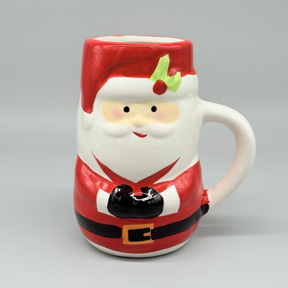 Bay Island Red White Santa Claus Mug Tall 6