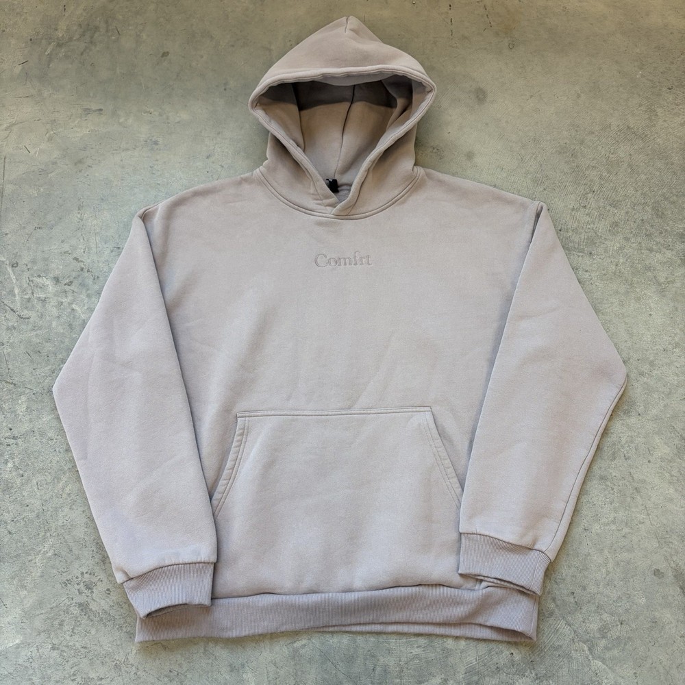 Comfrt Signature Hoodie Pullover Soft Travel Lounge Brown Logo Adult 2XL XXL