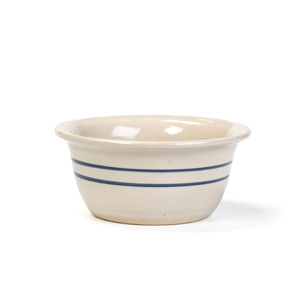 Martinez Pottery Handcrafted Heritage Blue Stripe Stoneware Cereal Bowl USA Made