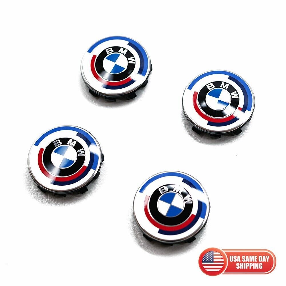 4x 56mm Wheel Center Hub Cap Logo Badge Emblem Anniversary 50 Year M Edition