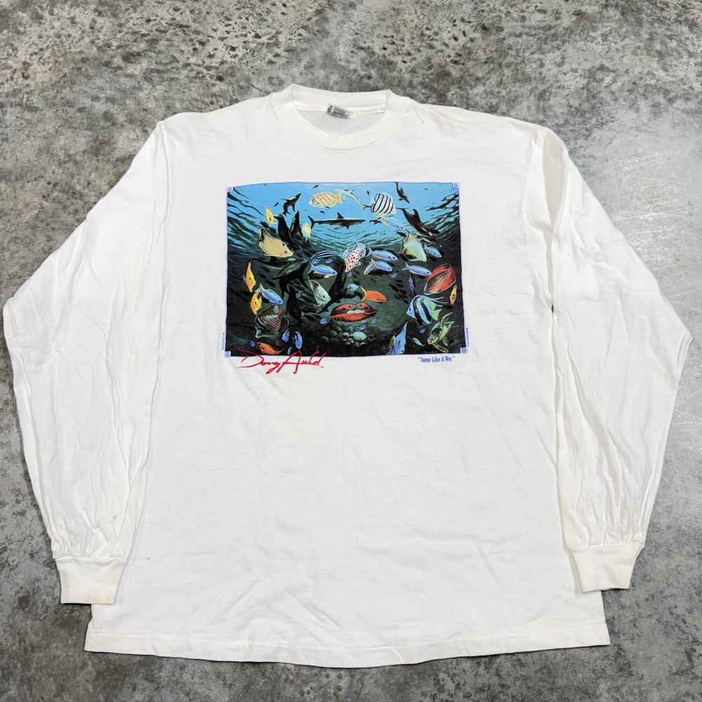 Vintage Marilyn Monroe shirt mens XL Doug Auld Art portrait some like it Wet