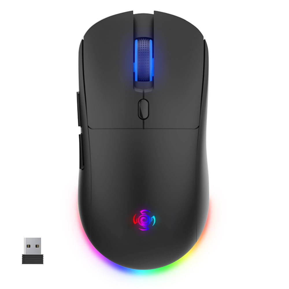 High-Precision Wireless Gaming Mouse with 4800 DPI Bluetooth 2.4G Wired 3 Modes