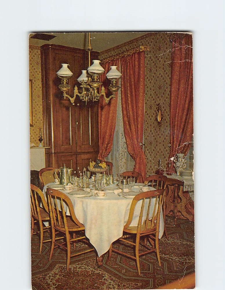 Postcard Dining Room General US Grant Home Galena Illinois USA