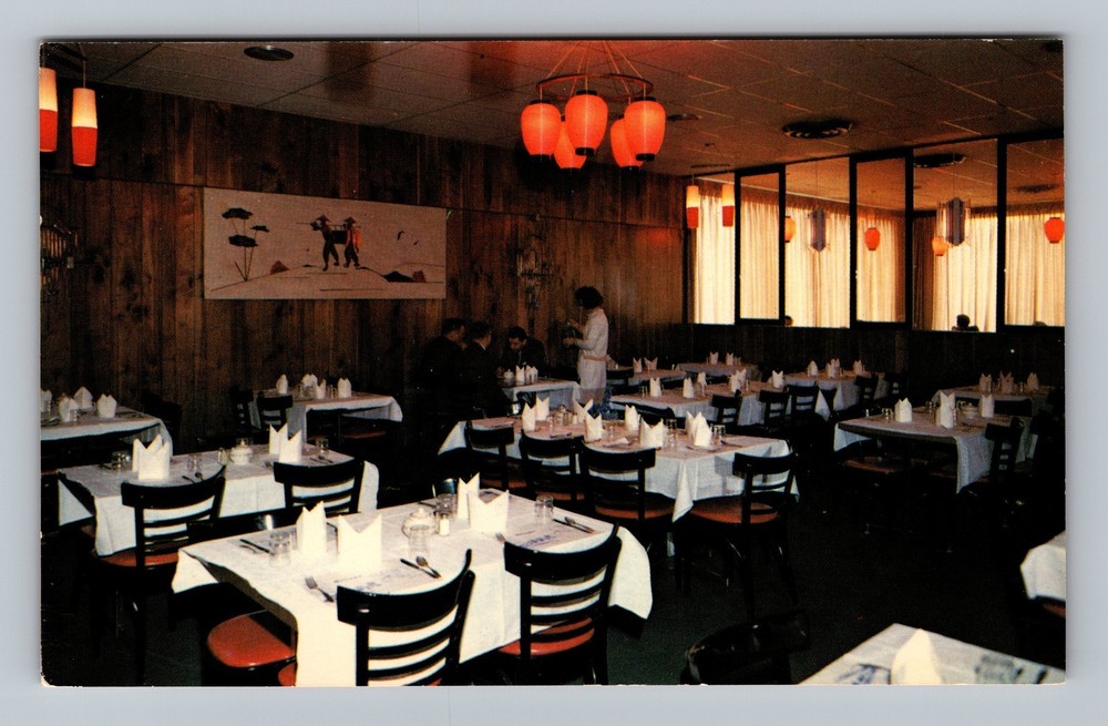 Canada Ontario Sault Ste Marie Purple Lantern Restaurant Old Vintage Postcard