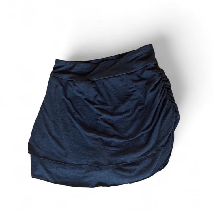 Black Athletic Tennis Golf Skort Size M Women's Stretch Lined Asymmetrical