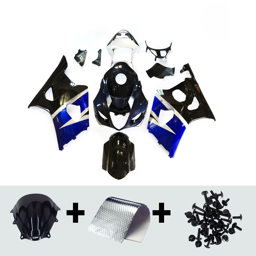 Fairings For Suzuki GSXR1000 2003 2004 K3 03 04 ABS White Blue Black Bodywork