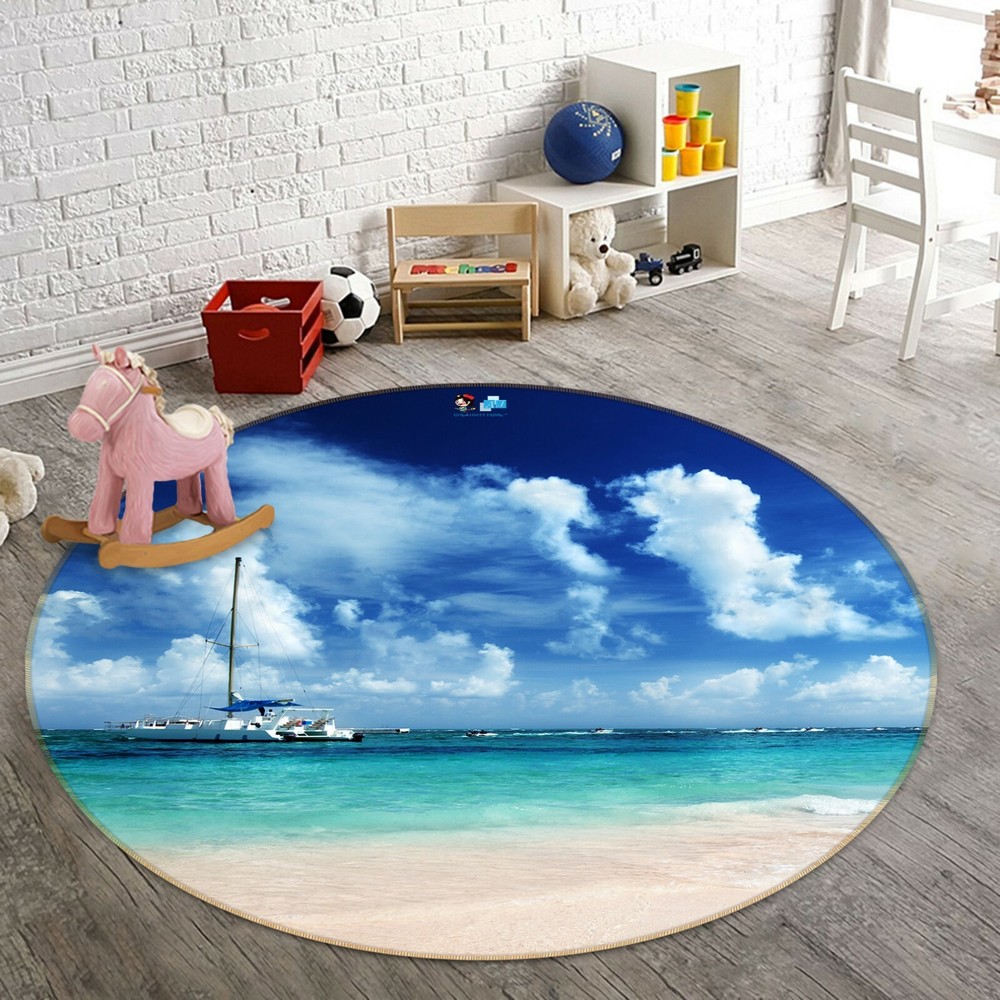 3D Beach Sea NAO3680 Game Rug Mat Elegant Photo Carpet Mat Fay