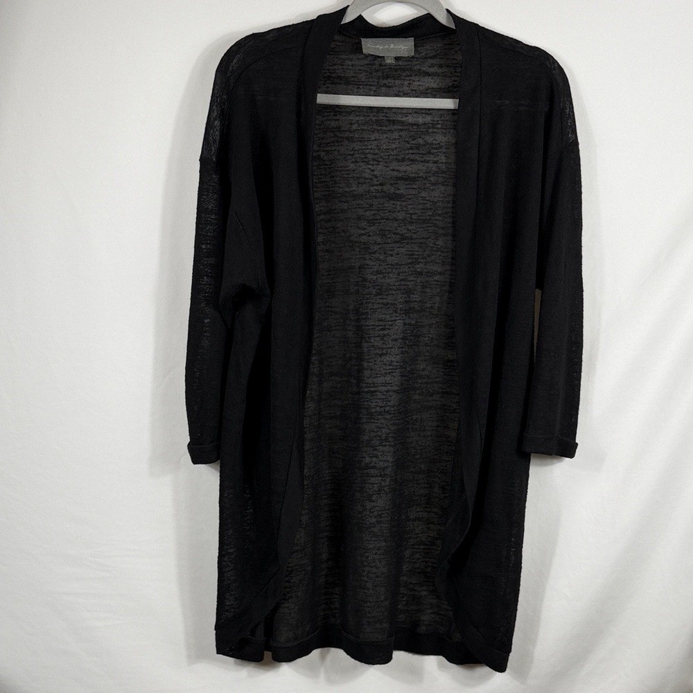 Sunday in Brooklyn Women's Black Cardigan. Size S. Burnout. Long. Half sleeves