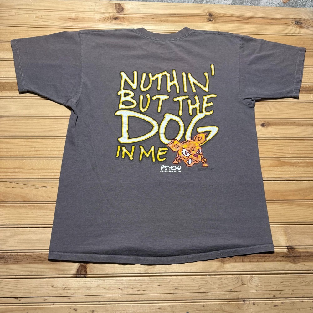 Vintage 90s Psycho Chihuahua Perro Loco Dog Humor Streetwear Graphic T-Shirt XL