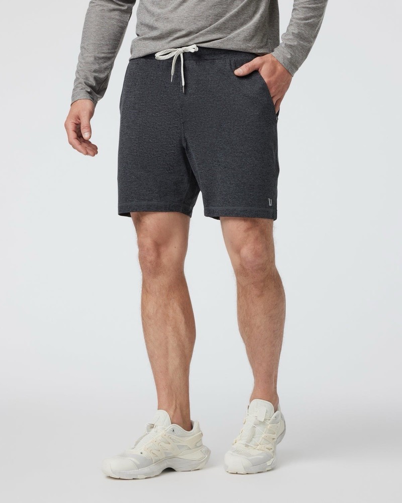 Vuori Ponto Performance Shorts XXL heathered gray Athleisure lounge pockets