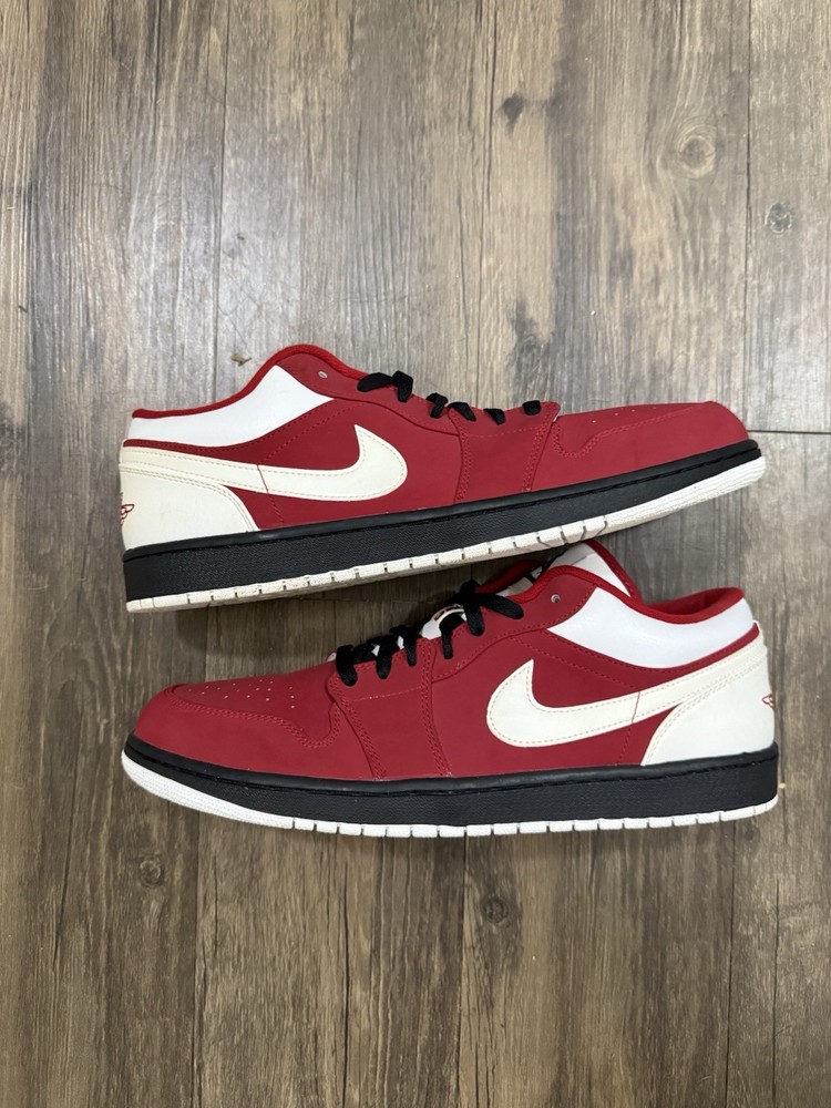Air Jordan 1 Low Gym Red White 2013 553558 601 Men's Size 14 Preowned