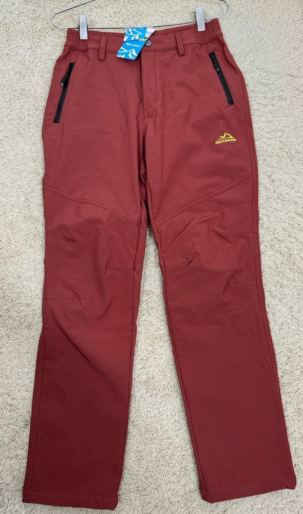 Magcomsen Women's Winter Soft Shell Fleece Lined Outdoor Hiking Pants Size Small