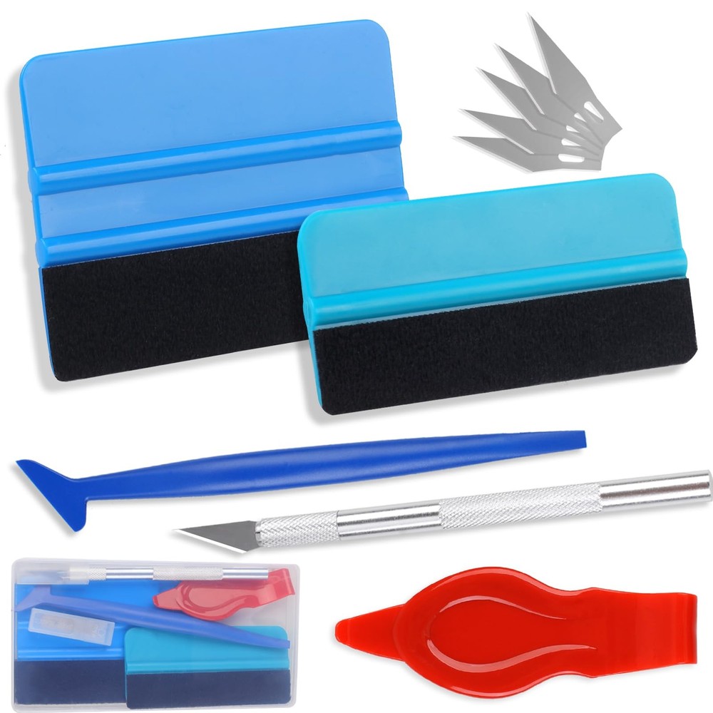 10PCS Window Tint Tools Kit, Premium Vinyl Wrap Kit, Easy to Apply Glass  Win...