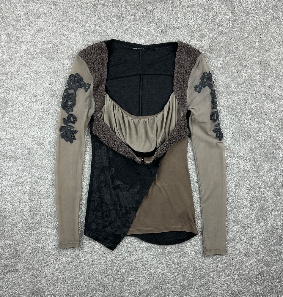 Angels Never Die Women’s Avant Garde Y2K 90s Blouse Top Size M