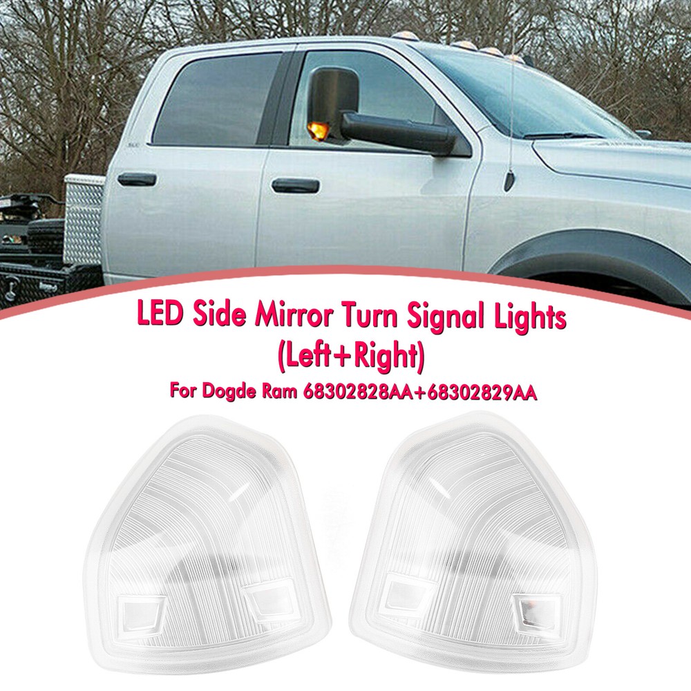 Rearview Mirror Turn Signal Puddle Light Lamp For Dodge Ram 1500 2500 3500 1Pair