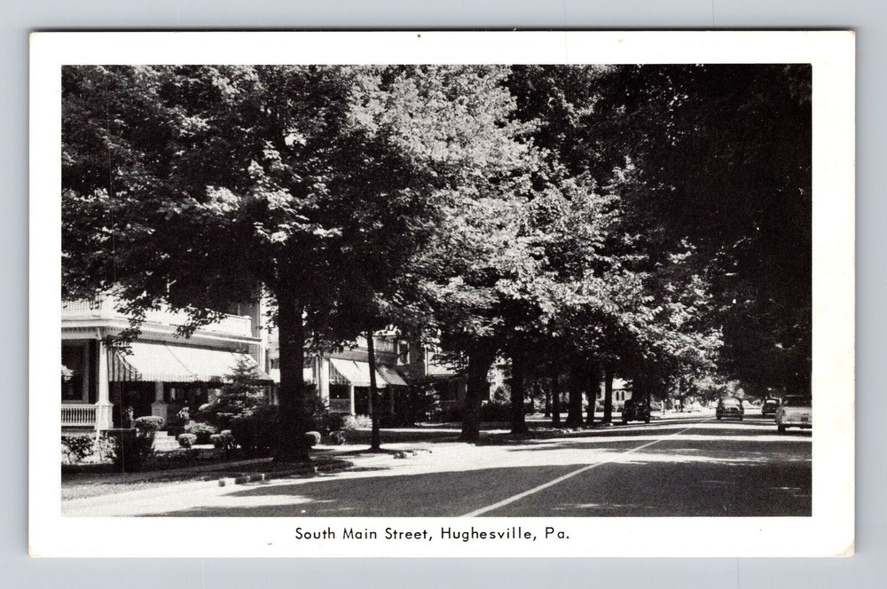Hughesville PA-Pennsylvania, South Main Street, Vintage Postcard
