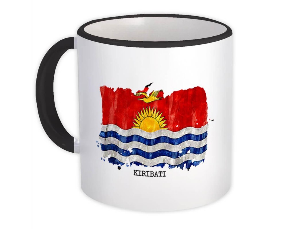 Gift Mug : Kiribati Flag Australia Travel Expat Country Watercolor