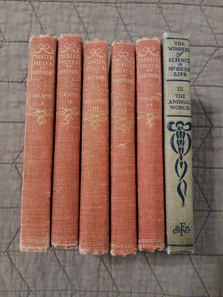 MasterPieces Of Humor Volumes 1-4, #6 Lot Vintage Books 1903 The Animal World