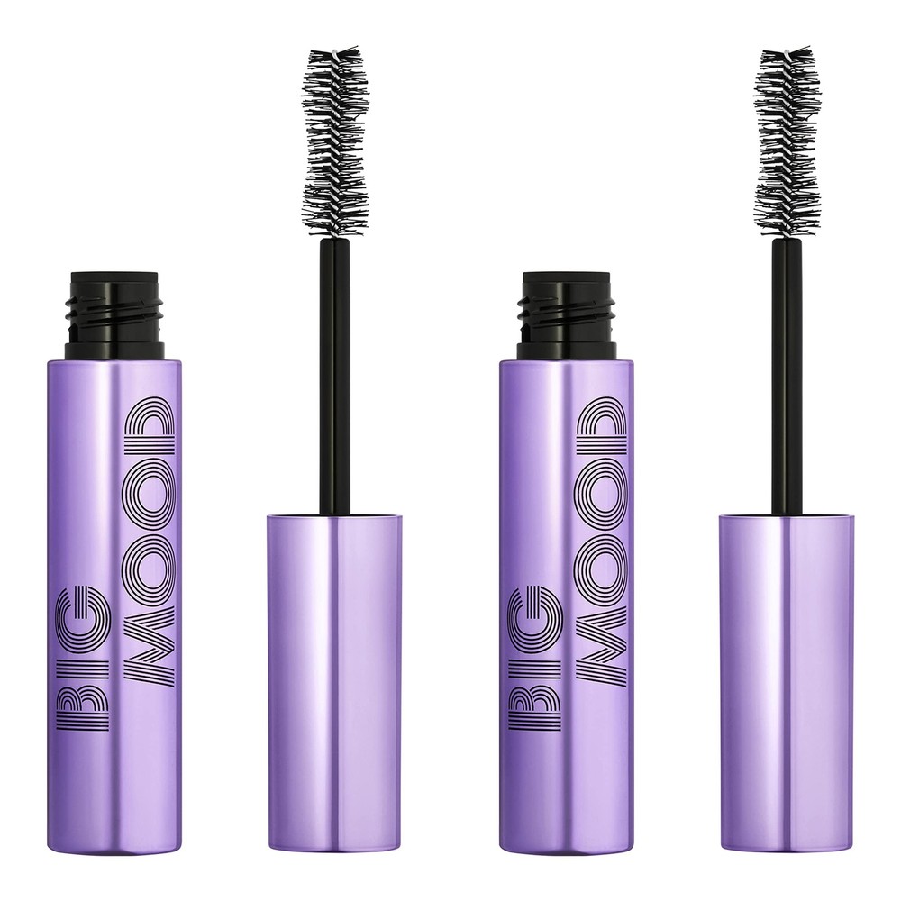 2 e.l.f.  Big Mood Mega Volume & Lifting Mascara Black 0.36oz Hourglass Brush