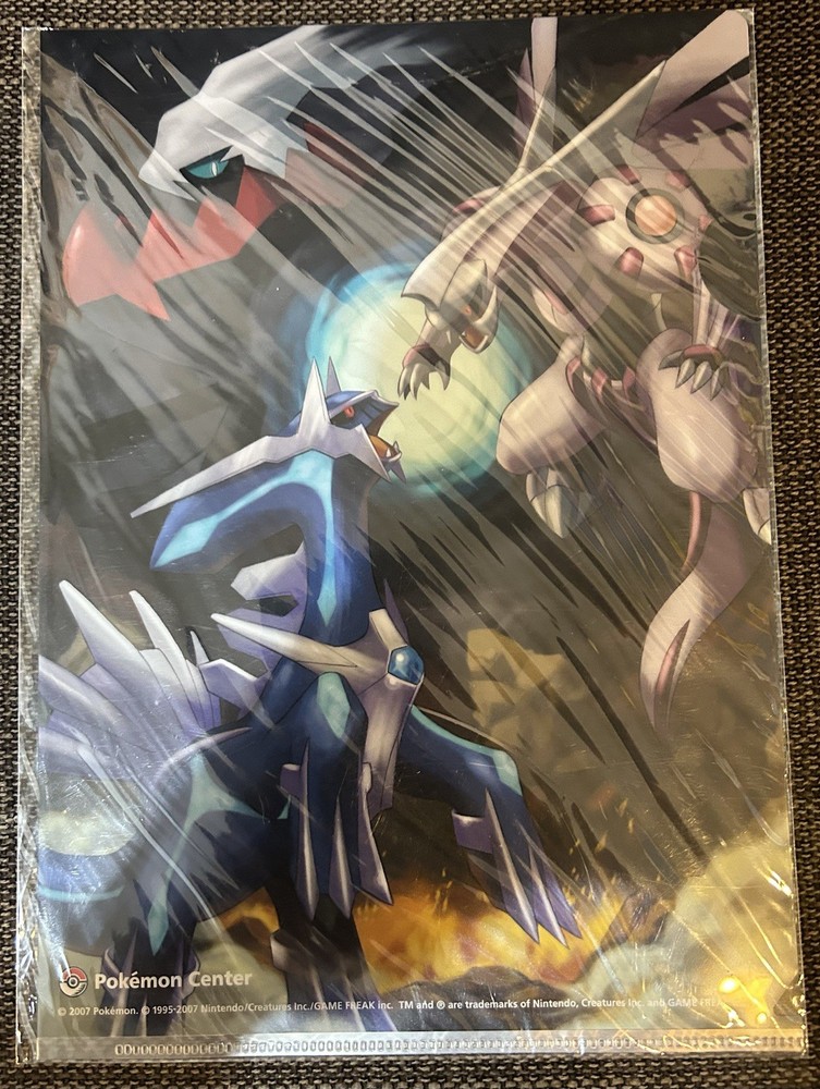 Pokemon Center 2007 Sealed A4 Clear File Darkrai Palkia Dialga Japan Exclusive