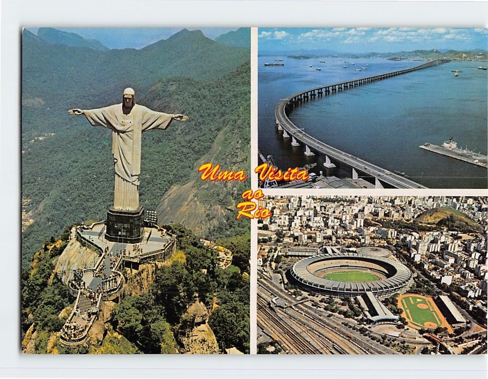 Postcard Uma Visita ao Rio de Janeiro Brazil