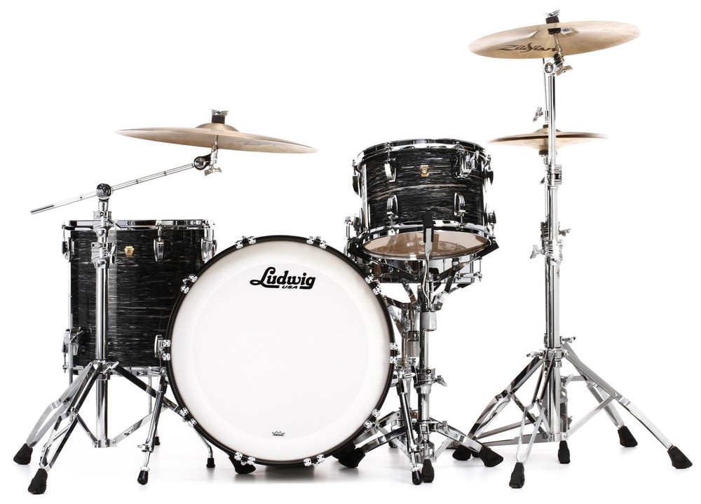 Ludwig Classic Maple Fab 22 Shell Pack - Vintage Black Oyster