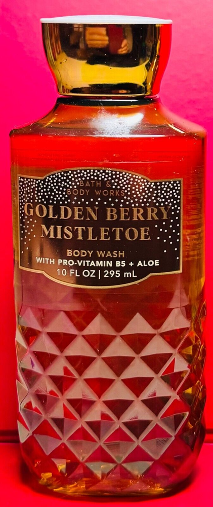 NEW Bath & Body Works Golden Berry Mistletoe Body Wash FREE SHIP