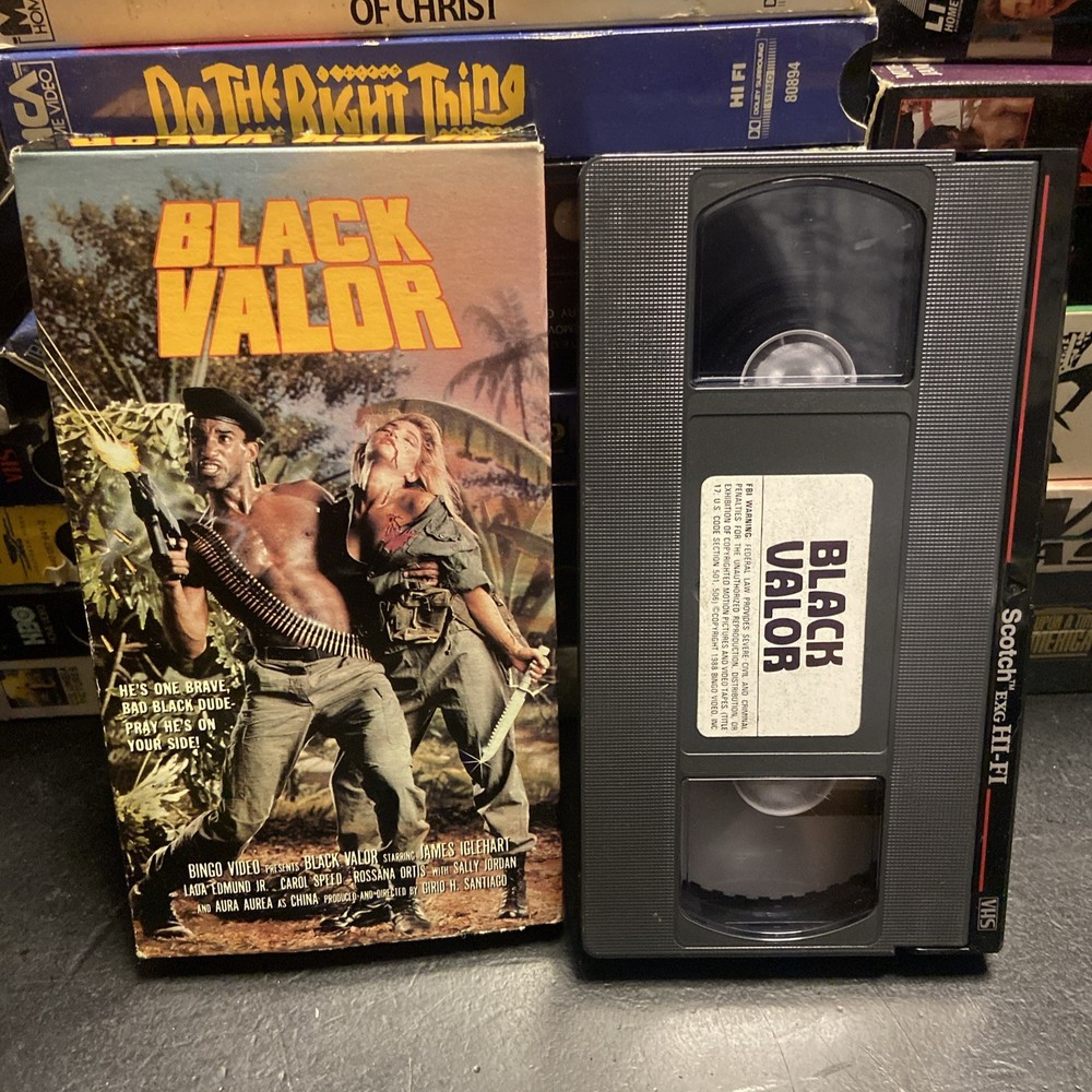BLACK VALOR VHS 1992 Action MERCENARY James Iglehart BLAXPLOITATION