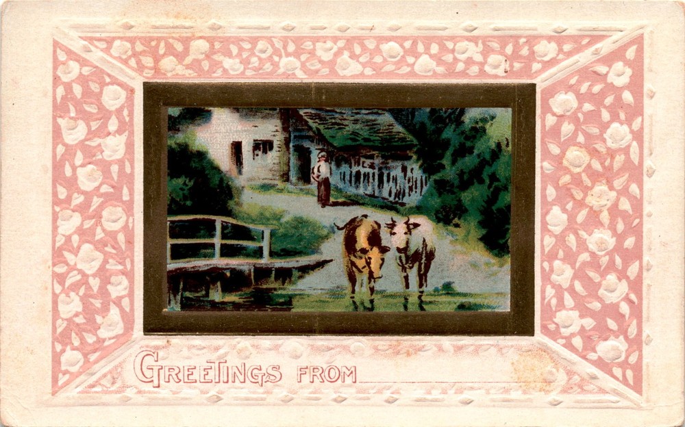 GREETINGS, CORRESPONDENCE, ADDRESS, POSTAGE, STAMP, DOMESTIC Postcard