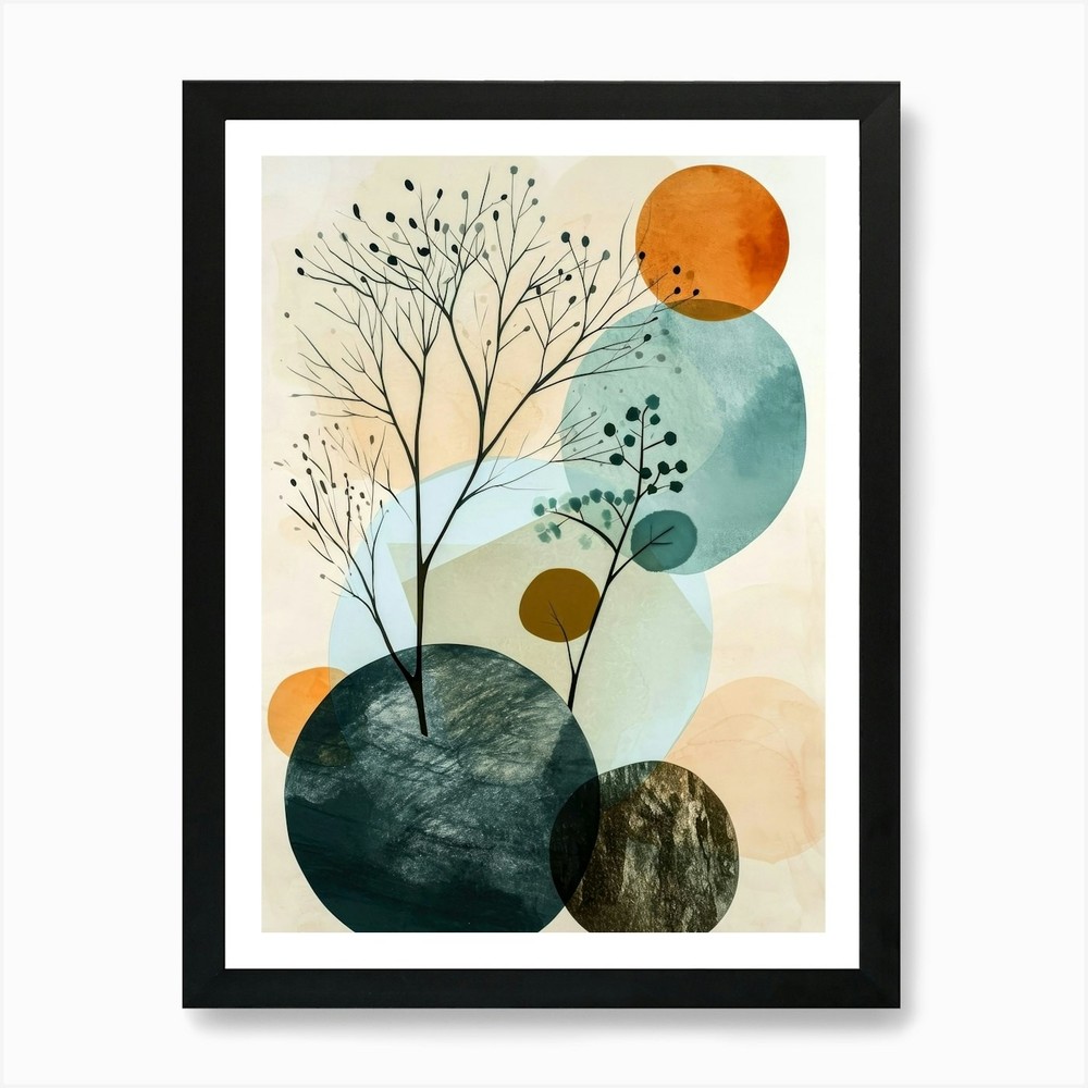 Abstract Trees Framed Wall Art Canvas Print Picture Poster  -image