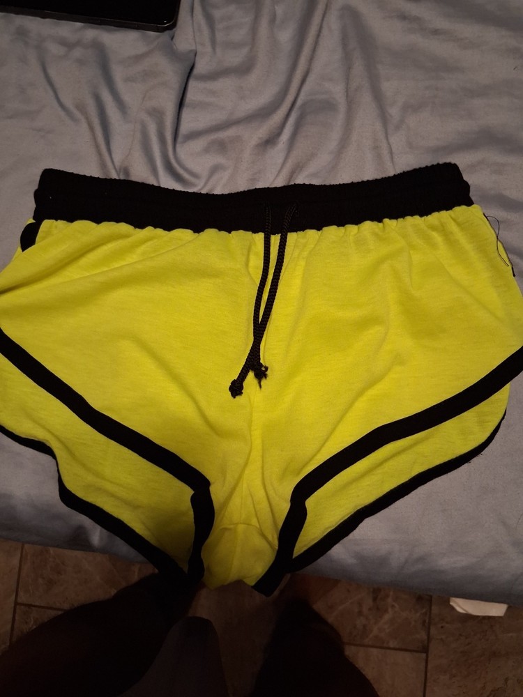 N2n Bodywear Yellow Split Running Shorts